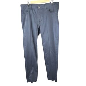 Brax Feel Good Style Cooper U Ultralight Pants Mens 36/34 Blue Grey Straight Leg